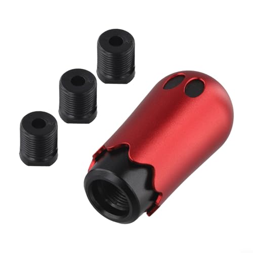 Auto-Schaltkopf aus Aluminiumlegierung, Renn-Stil, verlängerter Schalthebel, rostfreies Material, ergonomischer Griff für komfortable Kontrolle (rot) von Fauhapyway
