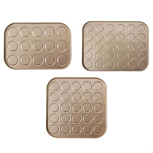 Backmatte aus Karbonstahl für DIY-Macarons, spülmaschinenfest und leicht zu reinigen (30 Löcher) von Fauhapyway