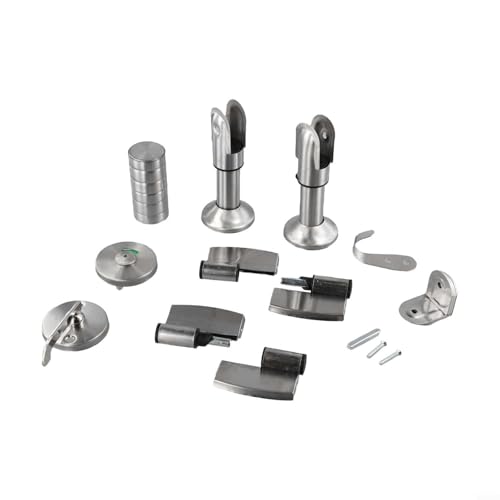 Badezimmer-Trennwand-Hardware-Set aus Edelstahl mit zuverlässigem Griff und Scharnier für effektiven Benutzerzugriff (links) von Fauhapyway