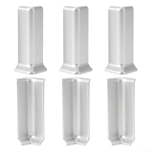 Baseboard Trim Connector Blocks Effizient Designed Set Of Six For A Cohesive Look (L Silver) von Fauhapyway