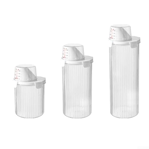 Benutzerfreundliche Waschmittel-Aufbewahrungsbox, geräumiger Kunststoffbehälter zum einfachen Halten und einfachen Zugriff auf Waschmittel (rund [1350 ml]) von Fauhapyway