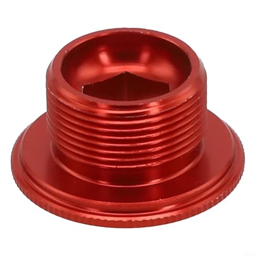 CNC-gefräste Kurbelabdeckungsschrauben, perfekt für hohle integrierte Kurbelgarnituren (M19 Rot) von Fauhapyway
