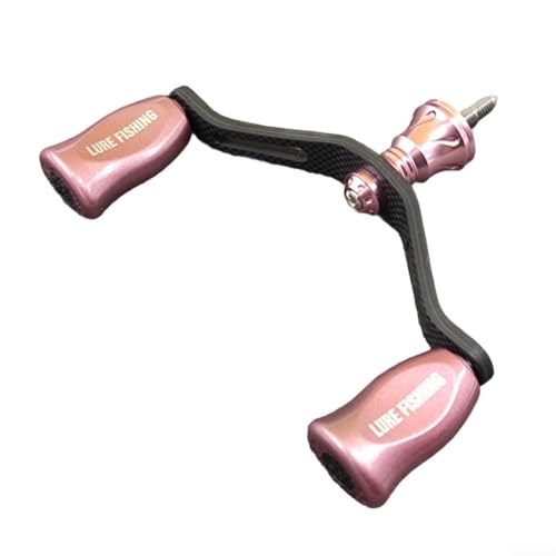 Carbon Fiber Reel Double Rocker Handle Suitable for NASCI, For Sephia, For STELLA and Various Other Reel Models (Pink) von Fauhapyway