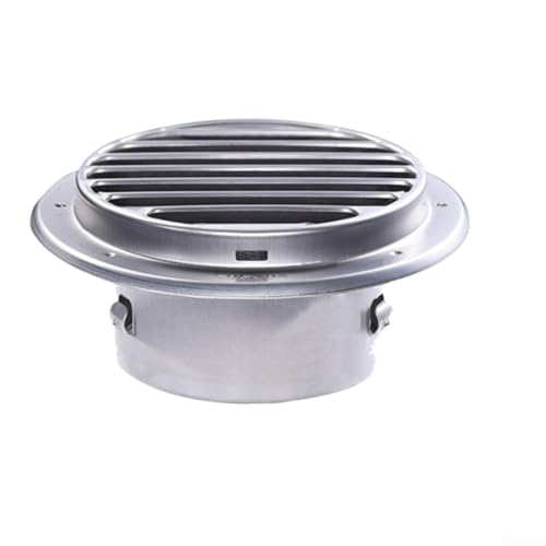 Edelstahl Abluftgitter mit Insektenschutz geeignet für Küche, WC und Bad (100mm) von Fauhapyway