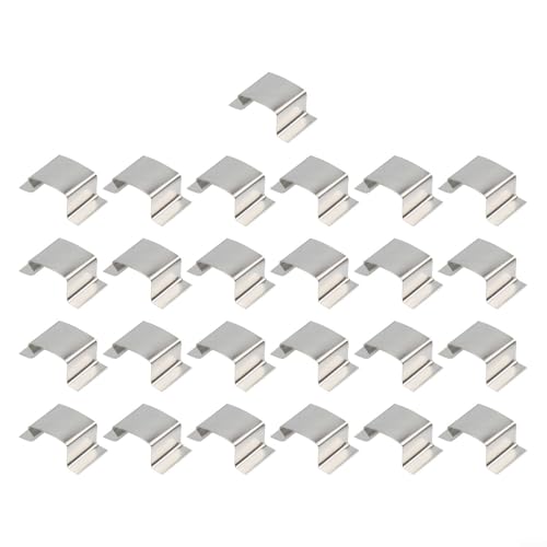 Edelstahl-Clips für Gewächshaus-Glasscheiben für Pflanzenwachstum (25 Stück) von Fauhapyway