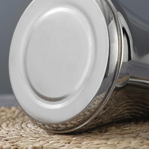 Edelstahl-Teekanne mit eingebautem Teesieb für Tee und Kaffee, kompatibel mit Induktionsherd und Wärmequellen mit offener Flamme, verdickter Griff und stabilem Boden-Design (2,0 l Silber) von Fauhapyway