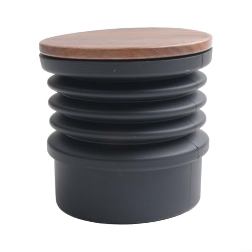Efficient Grounds Collection für Kaffeemühlen, Einzeldosis-Trichter mit Blasfunktion (Holzdeckel) von Fauhapyway