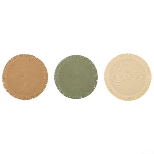 Einzigartige handgefertigte Papier-Tischsets mit Quasten zum Schutz der Oberflächen während der Mahlzeiten (braun) von Fauhapyway