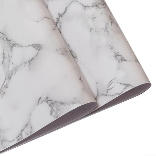 Elegante wasserdichte Tapete für die Küchengestaltung, 40 cm x 10 m, selbst mit Ölbeständigkeit (dunkelgrauer Stein) von Fauhapyway