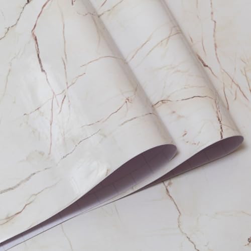 Elegante wasserfeste Tapete für die Küchengestaltung, 40 cm x 10 m, mit Ölbeständigkeit (goldener Stein) von Fauhapyway