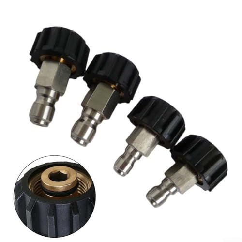 Ersetzen Sie fehlende Adapter effizient mit unserer Schnellverbindungslösung für Hochdruckreiniger (1/4 Zoll QD Stecker auf M22 14 mm Buchse) von Fauhapyway