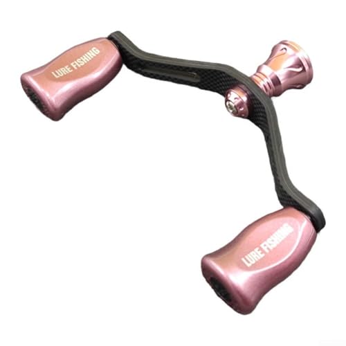 FOR EXLSTLT FOR FUEGO 25g Carbon Fiber S Reel Double Rocker Handle with Dual Bearing Grip Ball Suitable Only for Reel Models (Pink) von Fauhapyway