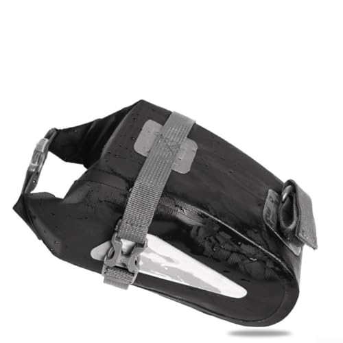 Fahrrad-Hecktasche, wasserdichtes Design zur sicheren Aufbewahrung Ihrer täglichen Fahrradutensilien (schwarz) von Fauhapyway