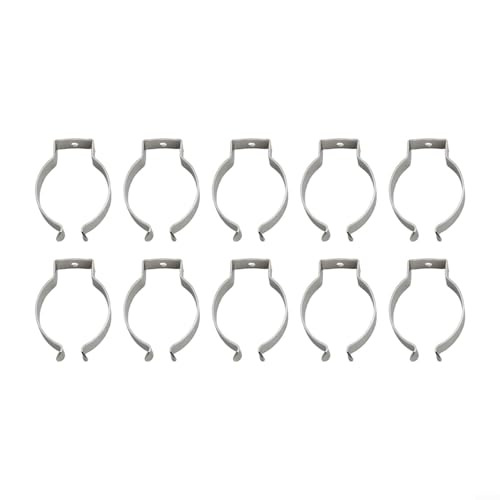 Fauhapyway 10 Clips Halter Halterung Federstahl Frottee Offen Typ Werkzeug Heavy Duty Lagerung Halterung für Garage Schrank Werkstatt Pack Mangan Metall (46 mm) von Fauhapyway