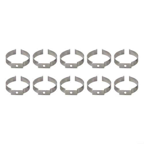 Fauhapyway 10 Clips Halter Halterung Federstahl Frottee Offen Typ Werkzeug Heavy Duty Lagerung Halterung für Garage Schrank Werkstatt Pack Mangan Metall (52 mm) von Fauhapyway