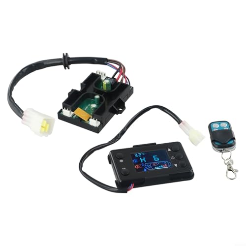 Fauhapyway 3 Air Diesel Standheizung LCD Fernbedienung Monitor Schalttafel mit Pin Dreieck Anschluss 12V/24V für 3KW 5KW 8KW (12V) von Fauhapyway