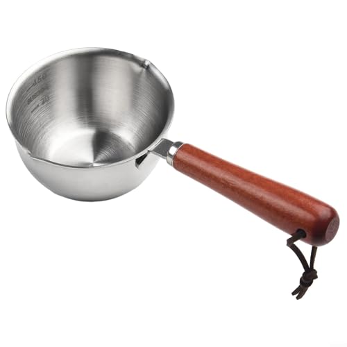 Fauhapyway 304 Butterwärmer Edelstahl Mini Milchtopf Soßentopf Ergonomischer Griff Nicht Küche Kochgeschirr Kaffee Heizung 150ml/300ml (150ml) von Fauhapyway