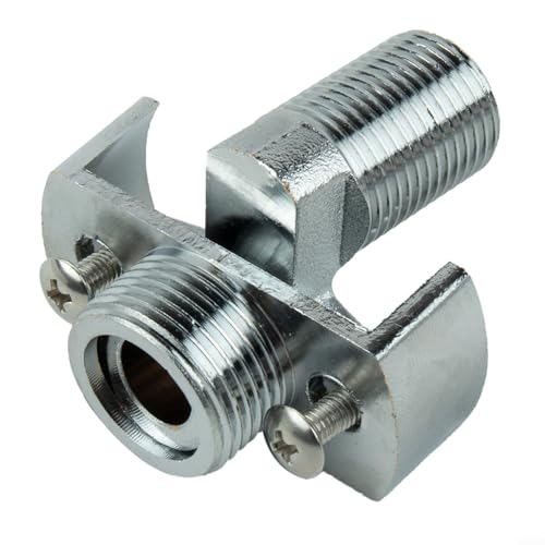 Fauhapyway 360 Grad drehbarer Eckgelenk-Duschverlängerungsnippel, verstellbar, gebogener Fußhahn-Adapter mit Montageschlüssel (lang) von Fauhapyway