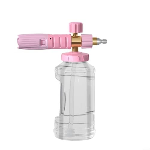Fauhapyway 4000PSI Hochdruck-Schaumsprüher mit einstellbarem Verhältnis, Edelstahl-Messing-Düse, M22-Anschluss, Auto-, Motorrad-Reinigung (hellrosa) von Fauhapyway