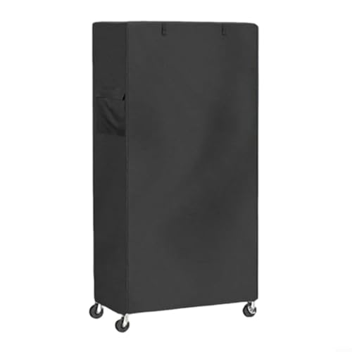 Fauhapyway 420D Oxford Stoff Draht Regal Abdeckung Lagerregal Schutz mit Reißverschluss vorne Seitentaschen für Garage Keller Küche schwarz (92 x 46 x 183 cm) von Fauhapyway