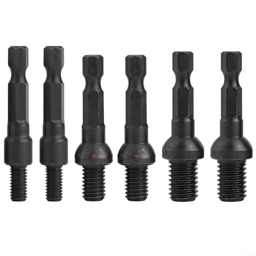 Fauhapyway 6 Stück M6 M8 M10 selbstschneidender Steckschlüssel-Adapter, Set Sechskant-Adapter für Einsatzmuttern oder Stockschrauben, elektrische Handbohrmaschinen von Fauhapyway