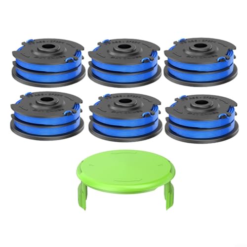 Fauhapyway 6 Stück Rasenmäher-Spulenkappen, Ersatzspulenabdeckung, Rasentrimmer-Teile für Greenworks 21212 21272 von Fauhapyway