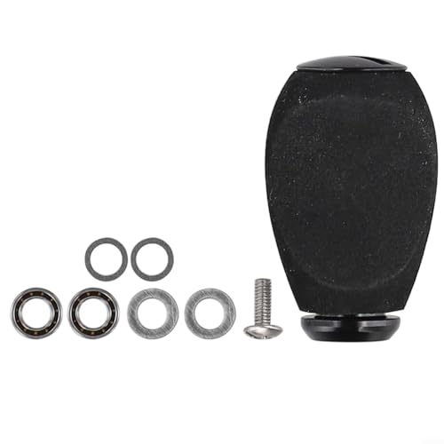 Fauhapyway Angelschnur-Räder, EVA-Rollengriff, Wippengriff, Ersatzteile mit Lager-Dichtungssatz für Daiwa, 38 mm, Schwarz Fauhapyway Angelschnur-Räder, EVA-Rollengriff, Wippengriff, Ersatzteile mit Lager-Dichtungssatz für Daiwa, 38 mm, Schwarz von Fauhapyway
