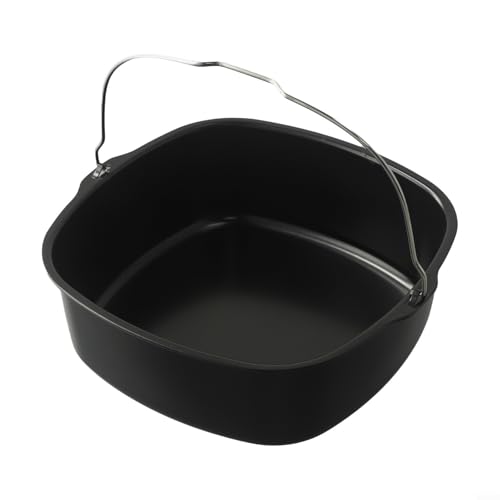 Fauhapyway Antihaft-runde Kuchen-Backblech-Korb Luftfritteusen-Zubehör Aluminium-Backform für Zuhause Küche Kochen (20,3 cm) von Fauhapyway