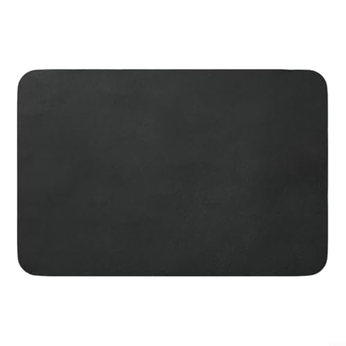 Fauhapyway Badezimmer-Fußmatte, PU-Kieselgur-Badteppich, rutschfest, schnell trocknend, saugfähig, Wassermatte für Küche, Waschküche, 60 x 40 cm (schwarz) von Fauhapyway