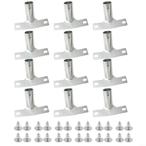 Fauhapyway Besenhalter Wand Metallgriff Halter für effiziente Reinigungswerkzeuge mit Schrauben Verbindungszubehör Besenhalter Wand (12 Stück) von Fauhapyway