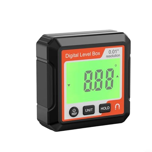 Fauhapyway Digitaler Winkelmesser Neigungsmesser mit magnetischer Basis Winkelfinder, Werkzeug für Bau, Tischlerei, Datensicherung, 4 x 90° Reichweite (LL030) von Fauhapyway
