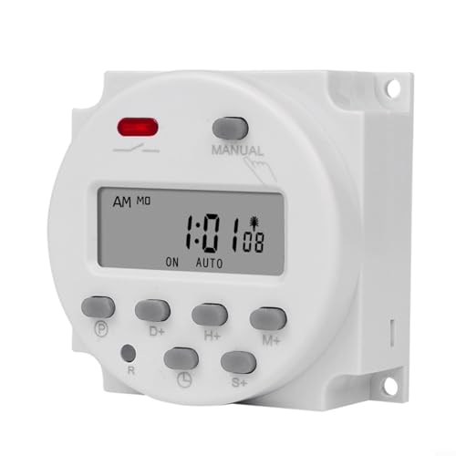 Fauhapyway Digitales LCD-Display Power Timer Schalter programmierbar Zeitrelais Controller 24V 110V 220V mit Wochenplanprogrammen (DC 24V) von Fauhapyway