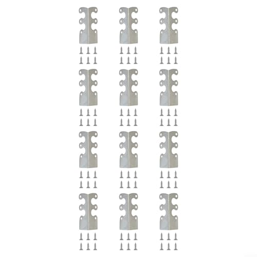 Fauhapyway Eckenschutz für Bodenleisten und Sockelleisten, dekorativer Kantenschutz aus Eisen, Heimwerker, 6 Stück (Silber 12 Stück) von Fauhapyway