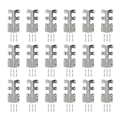 Fauhapyway Eckenschutz für Bodenleisten und Sockelleisten, dekorativer Kantenschutz aus Eisen, Heimwerker, 6 Stück (Silber 18 Stück) von Fauhapyway