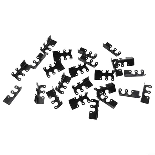 Fauhapyway Eckenschutz für Bodenleisten und Sockelleisten, dekorativer Kantenschutz aus Eisen, Heimwerker, 6 Stück (schwarz, 24 Stück) von Fauhapyway