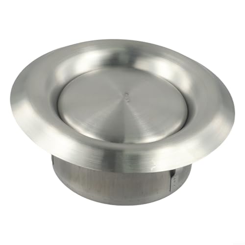 Fauhapyway Entlüftungsabdeckung, Abluftventilator-Abdeckung, rund, verstellbar, Lüftungsgitter, Edelstahl, Luftablassventil mit drehbarem Design (150 mm) von Fauhapyway