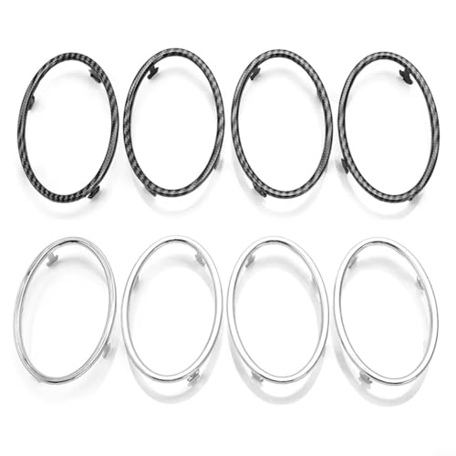Fauhapyway Für Ford Focus 2 MK2 Klimaanlagen-Lüftungsverkleidung, Kohlefaser-Innenrahmen, dekorative Rahmenabdeckung für 2005–2013, 4-teiliges Set (Kohlefaser) von Fauhapyway