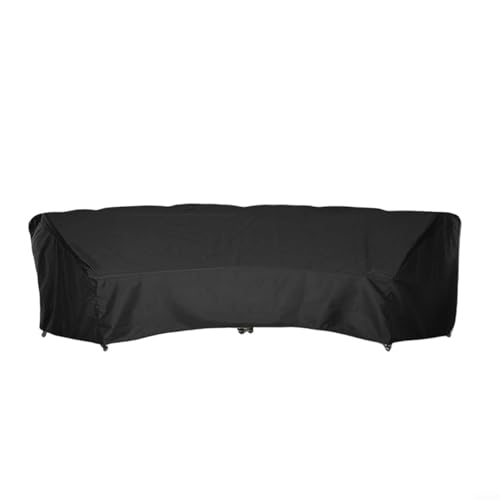 Fauhapyway Gebogener Sofabezug für den Außenbereich, 210D, wasserdichter Gartenmöbelschutz mit Kordelzug für Sektional-Eckcouch (305 x 99 x 91 cm) von Fauhapyway