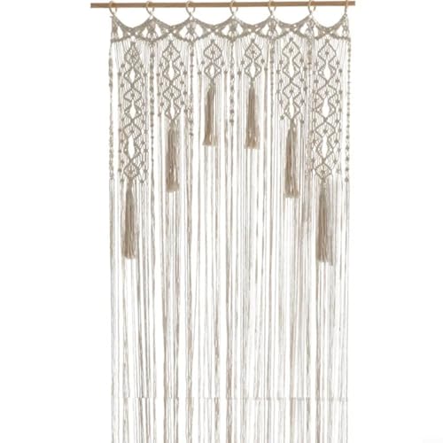 Fauhapyway Handgefertigte Vorhänge, Bohemian-Stil, gewebte Baumwolle, 85 x 200 cm, handgefertigt, Wandteppich, Raumteiler, Wandbehang, Hochzeit, B & B Dekoration von Fauhapyway