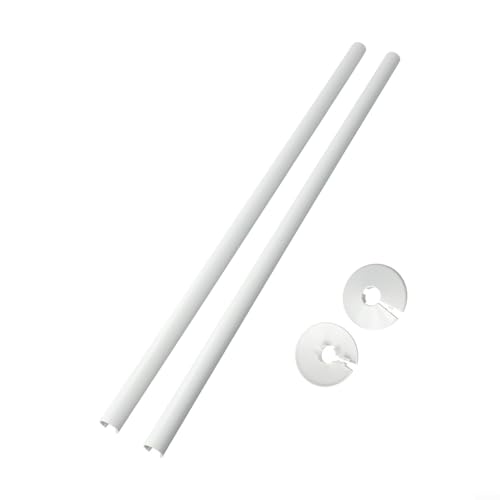 Fauhapyway Heizkörperrohrabdeckungen und -manschetten, 15 mm Durchmesser x 500 mm Länge, Kunststoffhülsen mit passenden Kupfer- oder Rohren (weiß), 2 Stück von Fauhapyway