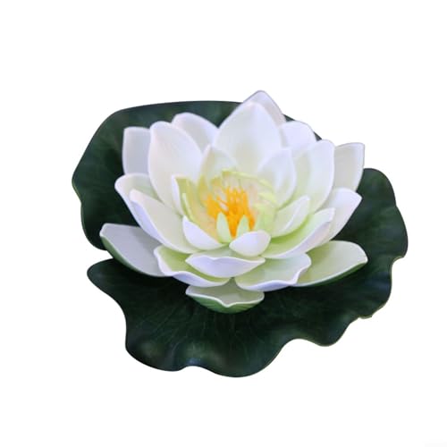 Fauhapyway Künstliche Lotusblumen, schwimmende Wasserpflanzen mit großen, mittelgroßen, kleinen Blüten für Teich, Pool, Garten, Aquarium, Dekoration, Weiß Fauhapyway Künstliche Lotusblumen, schwimmende Wasserpflanzen mit großen, mittelgroßen, kleinen Blüten für Teich, Pool, Garten, Aquarium, Dekoration, Weiß von Fauhapyway