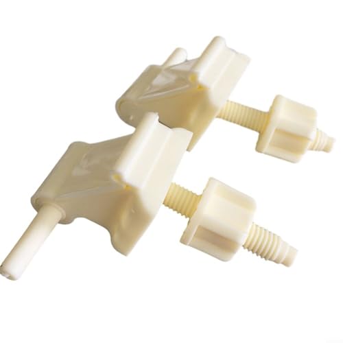 Fauhapyway Kunststoff-WC-Sitz-Scharnier-Ersatz-Set mit Beschlägen und Schrauben, einfache Installation, Badezimmer-Reparatur-Hardware-Zubehör (weiß) von Fauhapyway