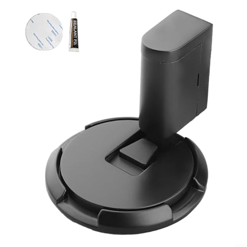 Fauhapyway Magnetischer unsichtbarer Türstopper, Zinklegierung, Antikollision, verstellbare Höhe, Wandschutz, unsichtbarer Saugnapf ohne Stanzen (schwarz) von Fauhapyway