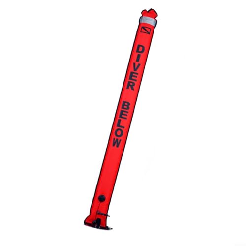 Fauhapyway Markierungsboje Tauchen Sicherheitssignal Tube mit reflektierendem Streifen für nächtliche Unterwassernavigation 210D Nylon (orange) von Fauhapyway