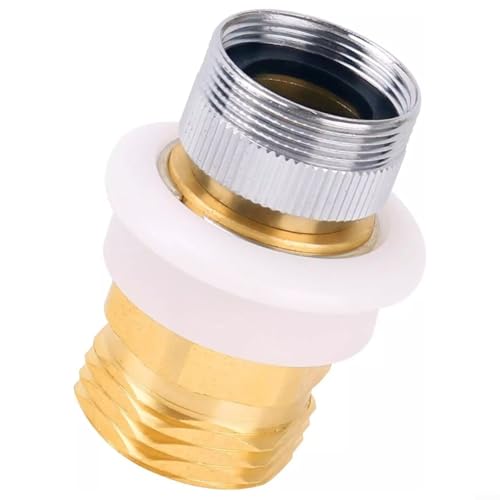 Fauhapyway Massiver Messing-Geschirrspüler-Wasserhahn-Adapter, Schnellverbindungsschnittstelle für Küchenspüle, Standard-Badezimmer-Wascharmaturen von Fauhapyway
