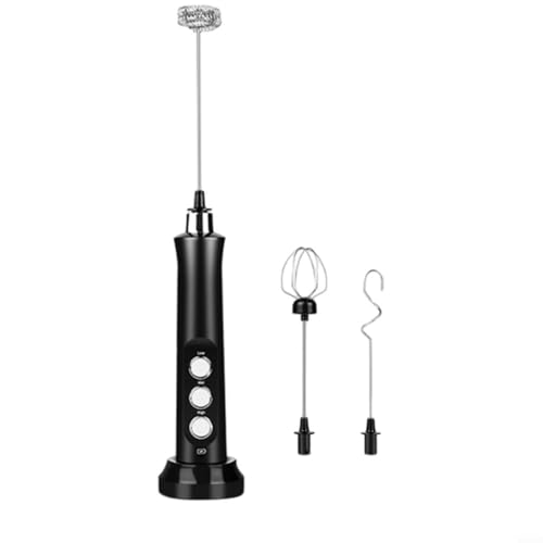 Fauhapyway Milchaufschäumer, Handheld, mit 3 Geschwindigkeitsstufen, wiederaufladbarer Kaffee-Getränkemixer für Latte Cappuccino von Fauhapyway