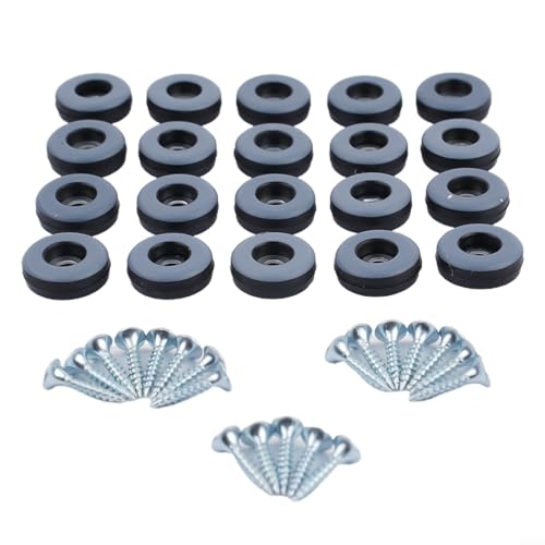 Fauhapyway Möbelgleiter, 20 Stück, robuste Möbelgleiter, Bodenschutz-Pads mit Schrauben, kratzfest, für Sofa, Bett (22 mm) von Fauhapyway