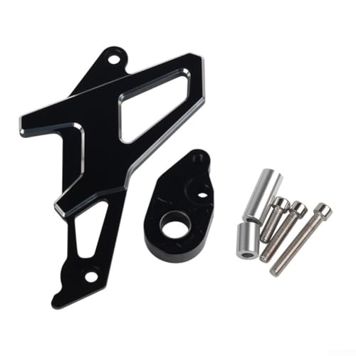 Fauhapyway Motorrad Vorderradabdeckung Verstellbare Getriebeschutzabdeckung Kettenschutz für CRF250L 2012-2018 Rot Schwarz Blau (Schwarz) von Fauhapyway