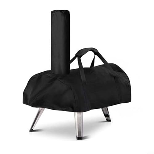 Fauhapyway Outdoor-Pizzaofen-Abdeckung, wasserdicht, strapazierfähig, 420D-Oxford-Schutzhülle mit Aufbewahrungstasche für tragbare Öfen, 81,3 cm, Schwarz (82,8 x 51,8 x 33,8 cm) von Fauhapyway