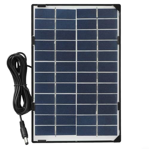 Fauhapyway Polykristallines Solarmodul-Ladegerät, 15 W, 12 V, DC5521-Schnittstelle, wetterfestes Netzteil für Wohnmobil, Gartenlicht, Outdoor-System von Fauhapyway